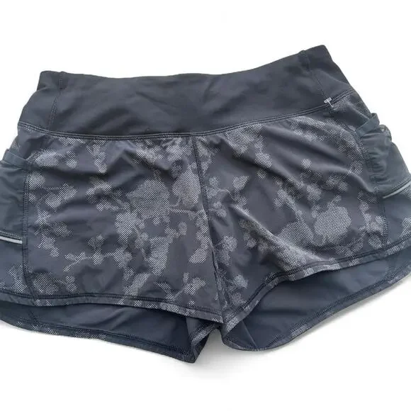 Women's Athleta grey and black Small Camo Floral Shorts - Picture 2 of 5